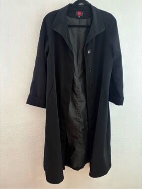 Gallery  black trench coat  size 6P